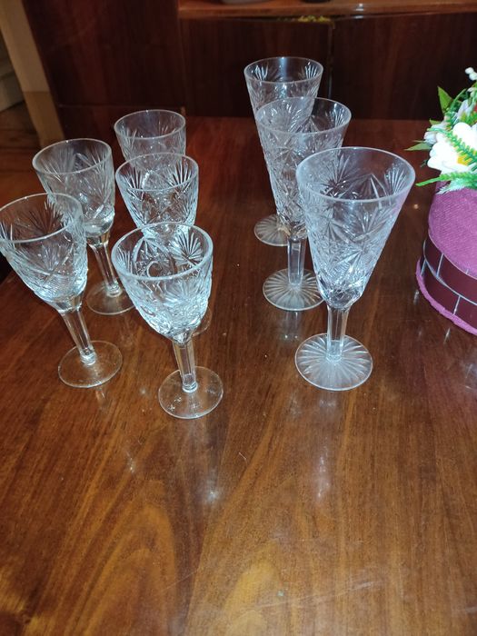 Скидка!Хрустальные фужеры и рюмки, состояние -идеальное