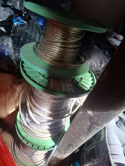 Трос в аплетке разного диаметра