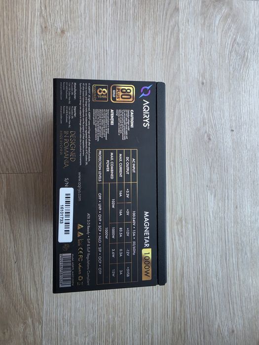 Sursă PC AQIRYS Magnetar 1000W – 80+ Gold