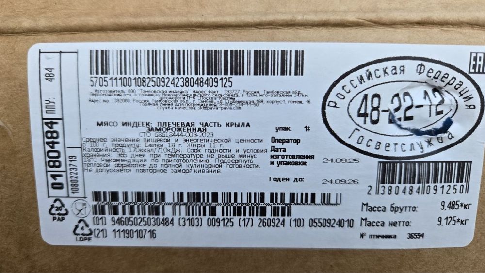 Индейка голень .плечо индейки