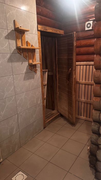 Баня из сруба, на дровах