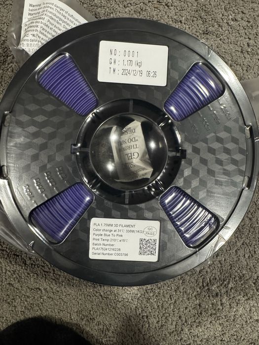 Filament mov imprimanta 3d