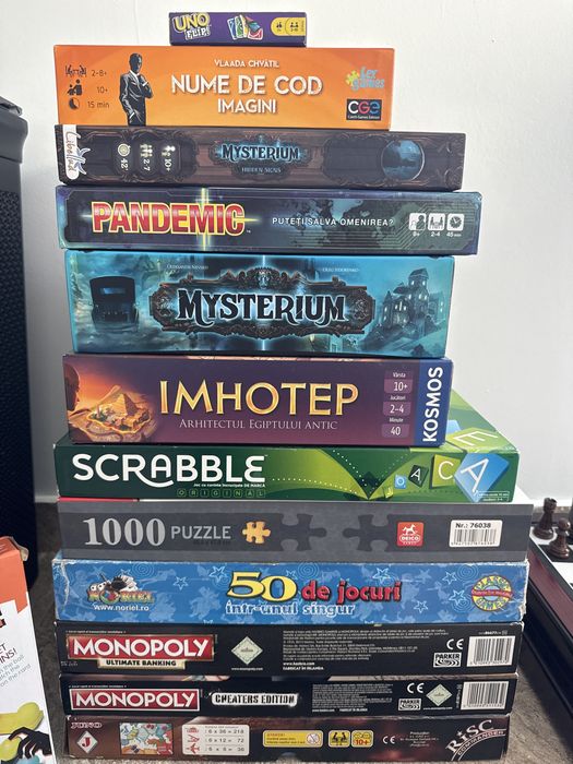 Jocuri societate Pandemic Mysterium Monopoly Scrabble – de la 25 lei