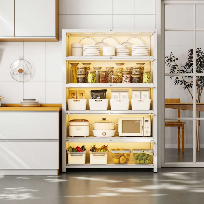 Стальной сервант для кухни/Po‘lat ovqat xonasi javoni