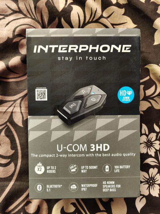 Bluetooth Headset Интерком за каска за мотор Interphone U-COM 3HD