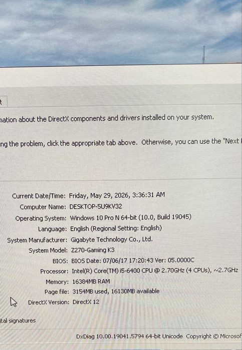 Vand PC Gaming i5-6400, 16GB RAM DDR4, SSD + HDD, GTX 550 Ti, Wi-Fi