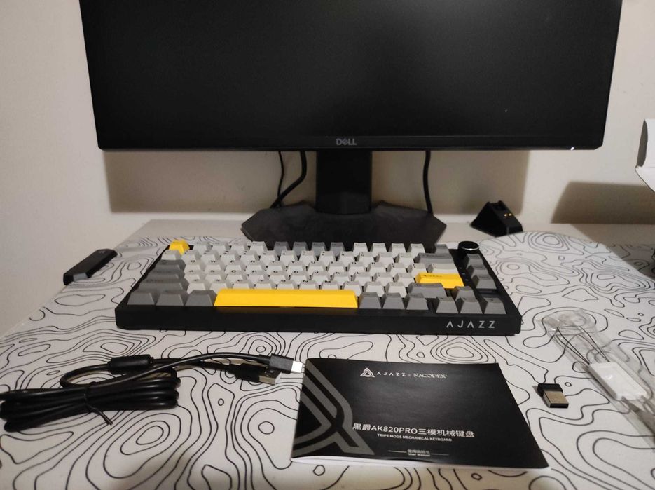 Tastatura Gaming Wireless Ajazz AK820 Pro 75% Gasket-mount TFT Screen