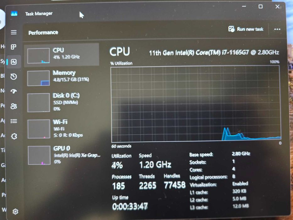 Laptop I7 1165G7 - 16Gb RAM - 512Gb SSD