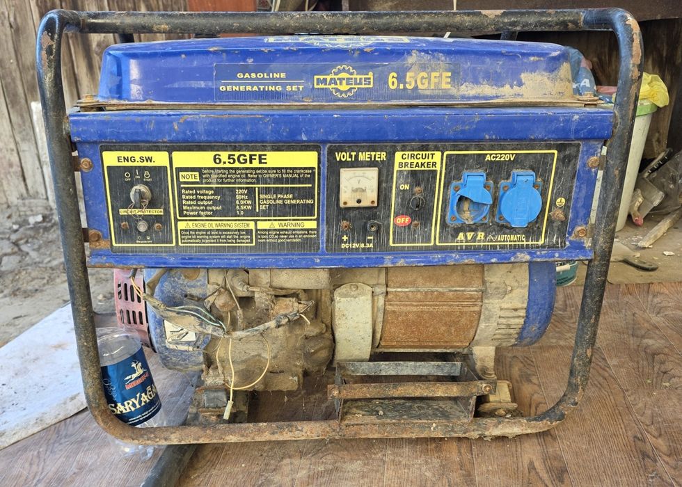 Бензиновый генератор Mateus (б.5 GFE) 220V