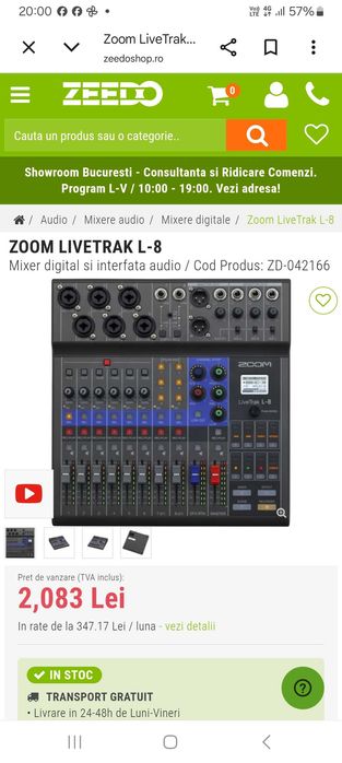 Vand mixer zoom live 8 L