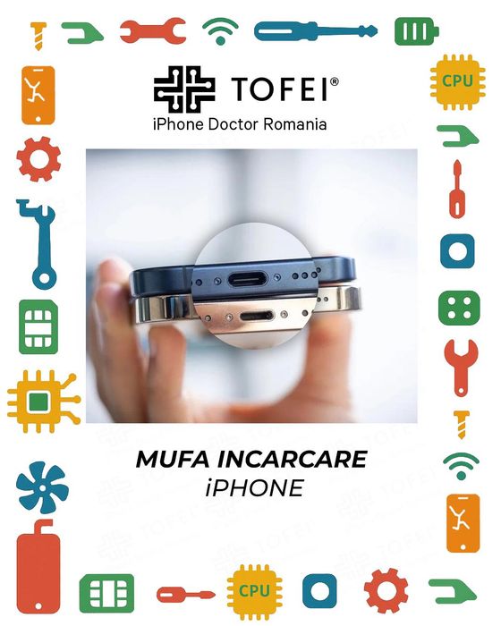 Mufa incarcare originala iPhone 16 Pro swap