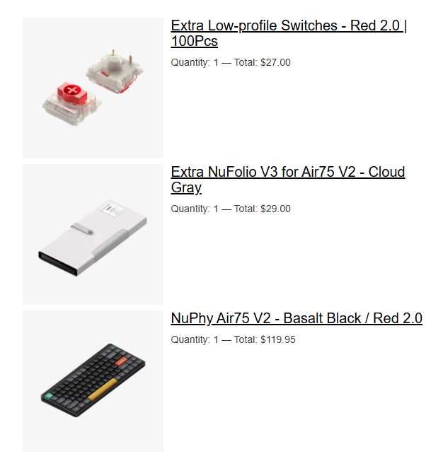 Tastatura NuPhy Air75 v2 + Extra NuFolio v3 Cover + Extra Red Switches