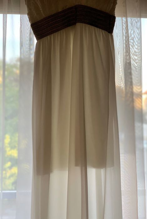 Rochie asimetrica high-low, de voal, marime XS/S