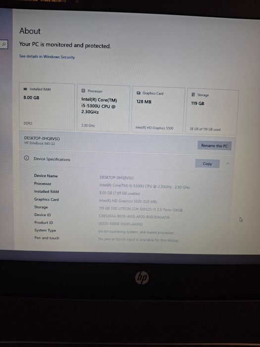 Vand Laptop HP Elitebook 840