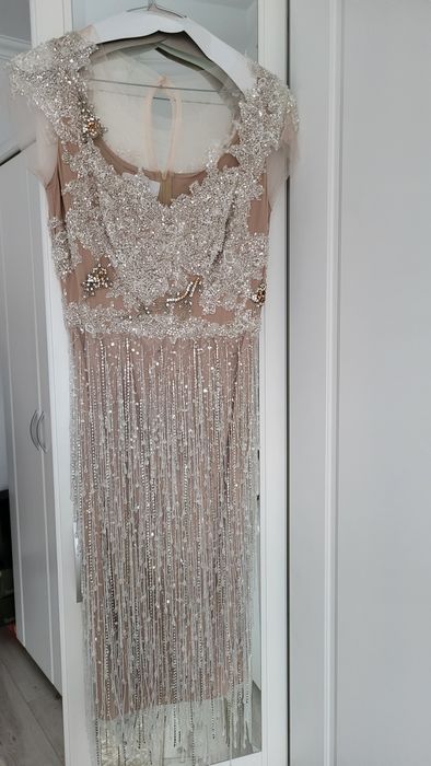 Rochie elegantă lucrată manual mărimea M