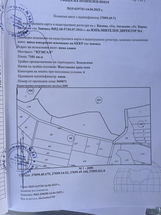 Земеделска земя в село Кичево