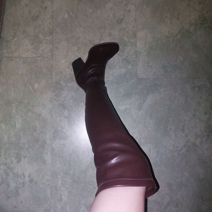 Кафяви дълги ботуши jenny fairy НОВИ