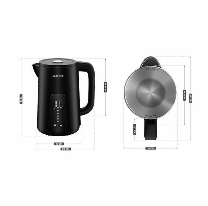 Fierbator electric cu ecran digital, conexiune wifi 1,7 litri