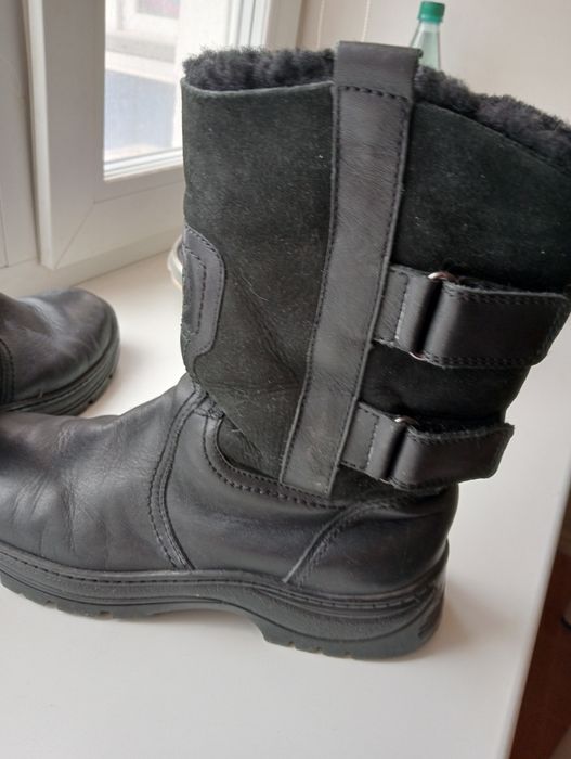 Теплые кожаные зимние берцы
