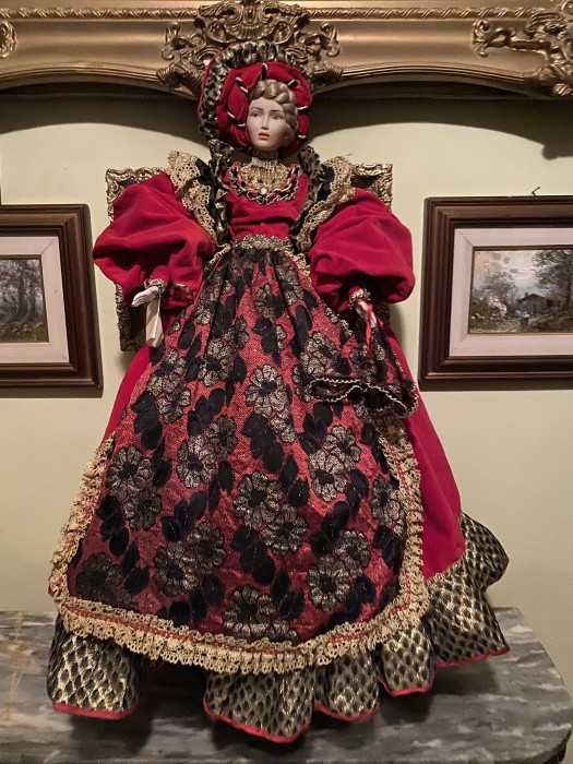Spectaculoasa papusa venetiana-piesa de colectie-tehnica manuala in portelan-Italia