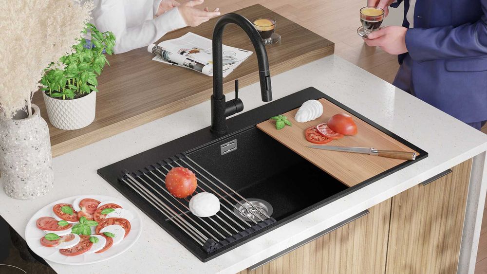 графит Кухненска Мивка от гранит Осло 80 XXL Top 780 x 500 mm