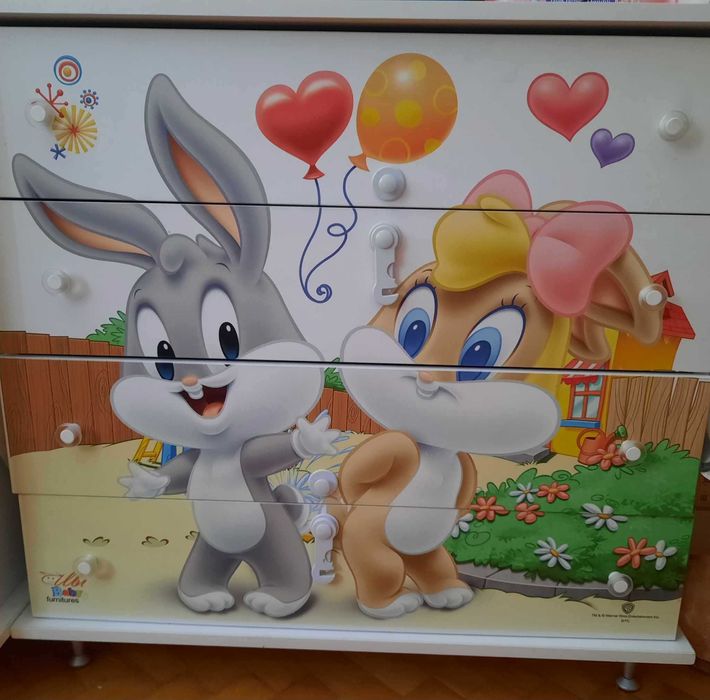 Детски мебели - легло, скрин и гардероб