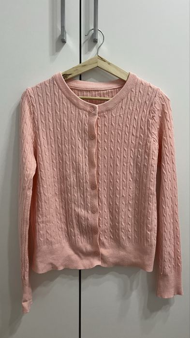 розовый кардиган