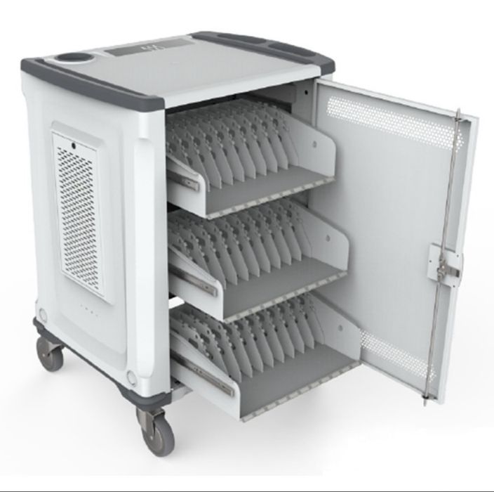 Carucior /Dulap statie de incarcare pentru 33 dispozitive IT mobile