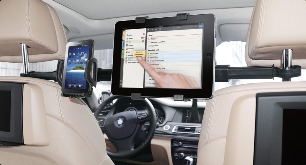 Suport telefon si tableta cu prindere intre teriere