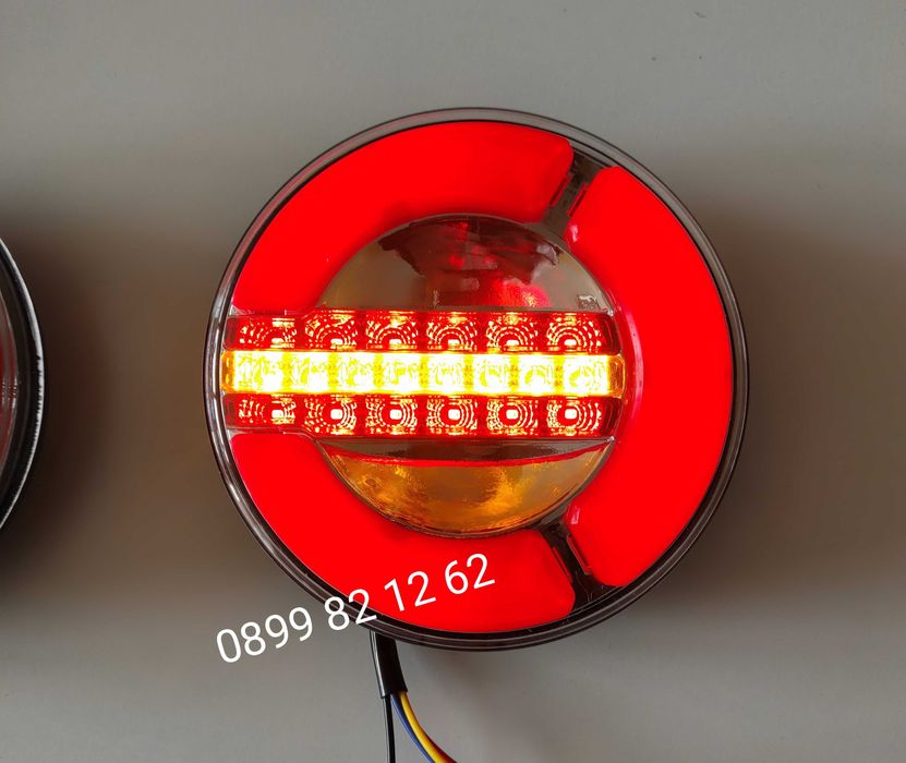 Кръгли лед стопове 12/24 V камион,бус,ремарке.Модел:222