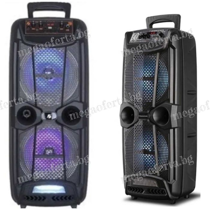 Голяма Караоке Колона 60см., 16 Инча Тонколона с Микрофон и Блутут
