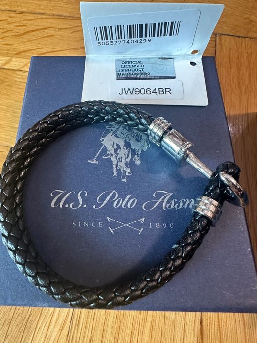 Мъжка кожена гривна на U.S.Polo Assn. since 1890
