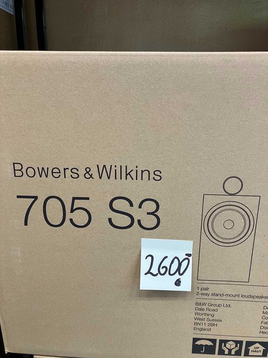 -% Разпродажба Склад !! Нови Hi-End тонколони Bowers & Wilkins 705 S3 запечатан с пълна гаранция