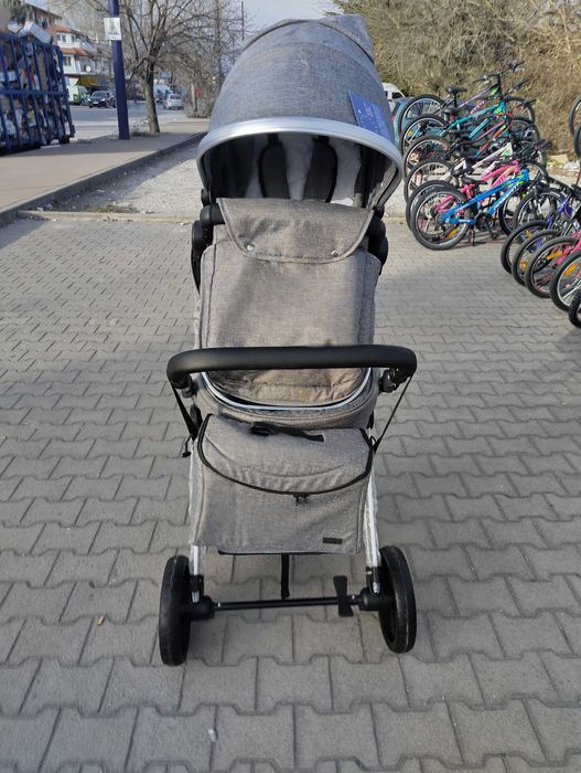 MONI Комбинирана детска количка 2 в 1 POLLY сив