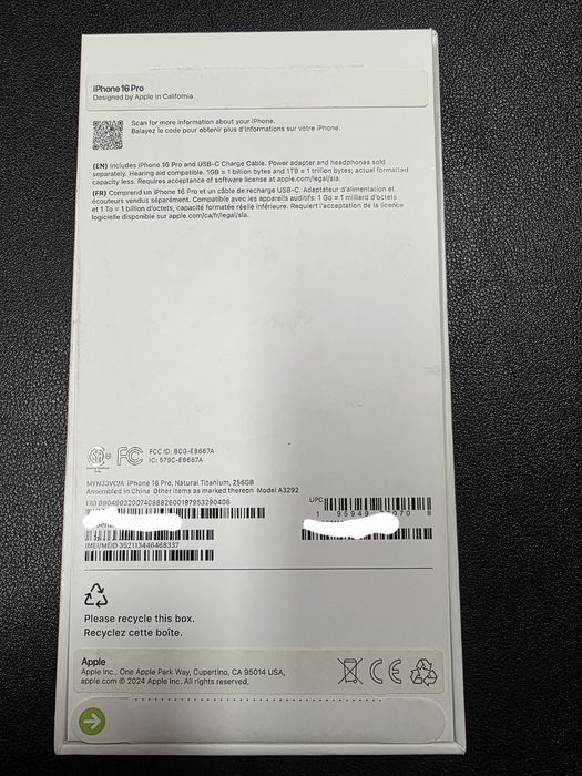 Продам Iphone 16 pro 256 GB Natural titanium