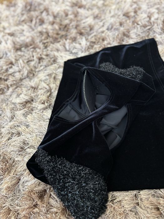 Rochie neagra din catifea