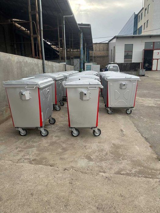 Контейнер металлический оцинкованный, ёмкость 1100 литров