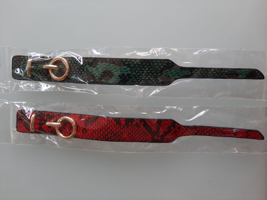 Ефектни гривни със змийски ефект.Естествена кожа!НОВИ!