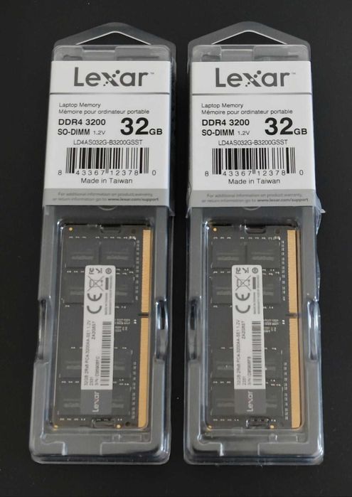 Memorie Laptop 2 x 32Gb DDR4 3200 Lexar Noua cu Garantie 64Gb