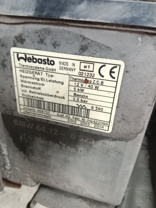 Webasto продам на БМВ е 65/66