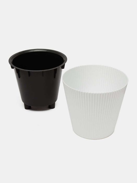 Gul tuvaklari plastmassadan. Spektr - Kashpo (qirrali)