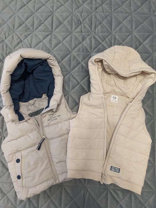 Vesta băieți C&A, pantaloni de ploaie și cizme de ploaie