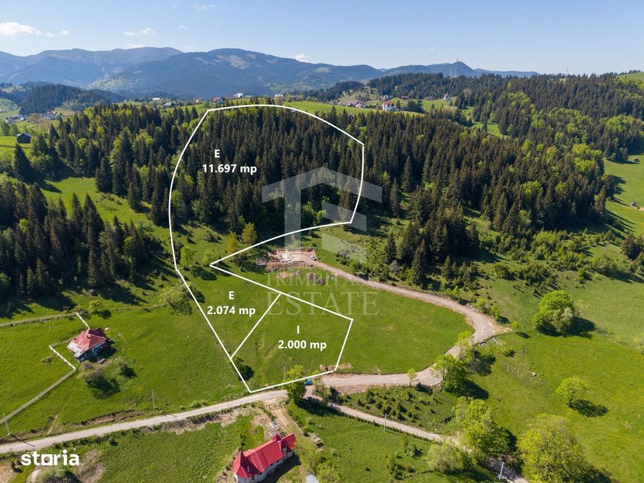 Fundata-Teren de vanzare 15,771 mp intravilan+extravilan+padure