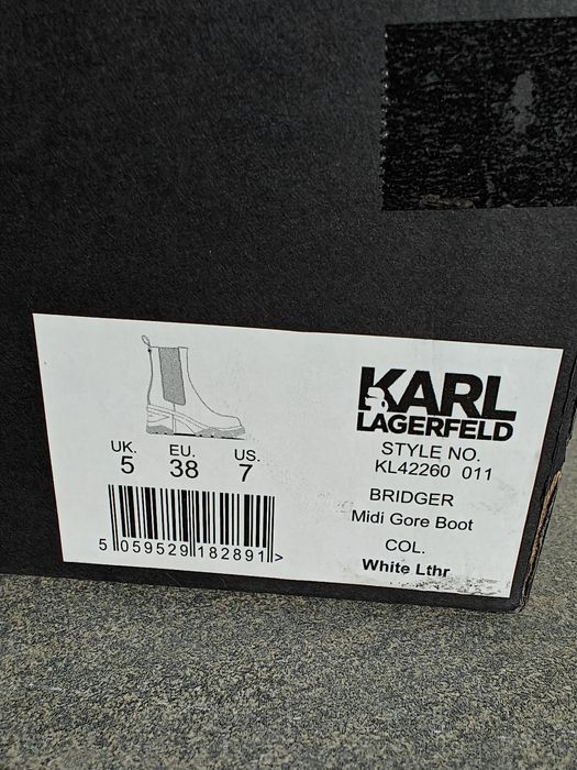 Ghete Karl Lagerfeld Mid originale piele naturală cool