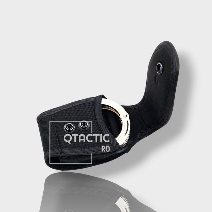 Toc/ Port pebtru cătușe din cordura, cu capsă și prindere pe centură