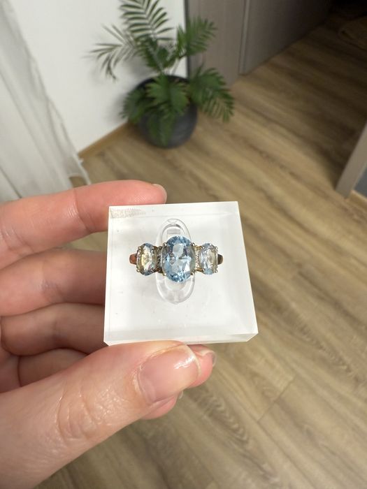 Inel aur galben 14k cu pietre pretioase