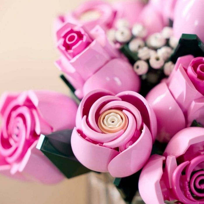 В наличии Лего цветы Вечный букет розовых роз