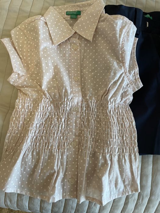 Costum bluza pantaloni scurti, United Colors of Benetton, 4-5 ani, XS