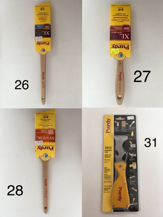 PAVAN и PURDY маламашки, шпатули и четки