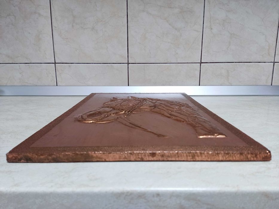 Tablou cap de Cal din foita de cupru